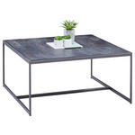 COUCHTISCH 70/70/35 cm quadratisch Anthrazit  - Anthrazit/Alufarben, Design, Keramik/Metall (70/70/35cm) - Dieter Knoll