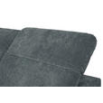 ECKSOFA Grau Chenille Kopfteilverstellung, Sitztiefenverstellung  - Schwarz/Grau, Design, Textil/Metall (243/307cm) - Xora