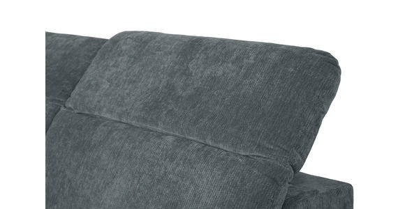 ECKSOFA Grau Chenille Kopfteilverstellung, Sitztiefenverstellung  - Schwarz/Grau, Design, Textil/Metall (243/307cm) - Xora