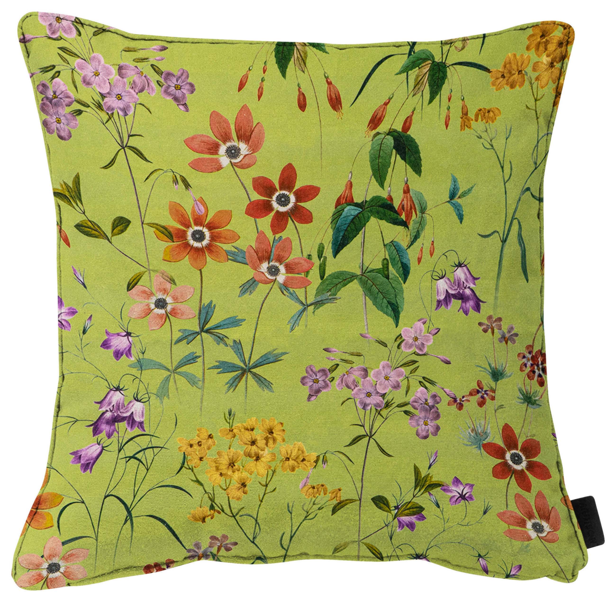OUTDOOR-KISSEN in Hellgrün Floral  - Hellgrün, Basics, Textil (50/10/50cm)