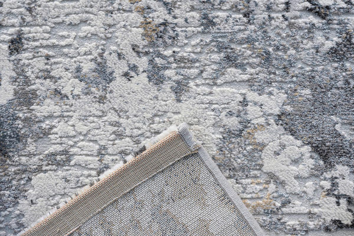 WEBTEPPICH 200/290 cm Canyon Blau, Grau, Goldfarben  - Blau/Goldfarben, KONVENTIONELL, Kunststoff/Textil (200/290cm)