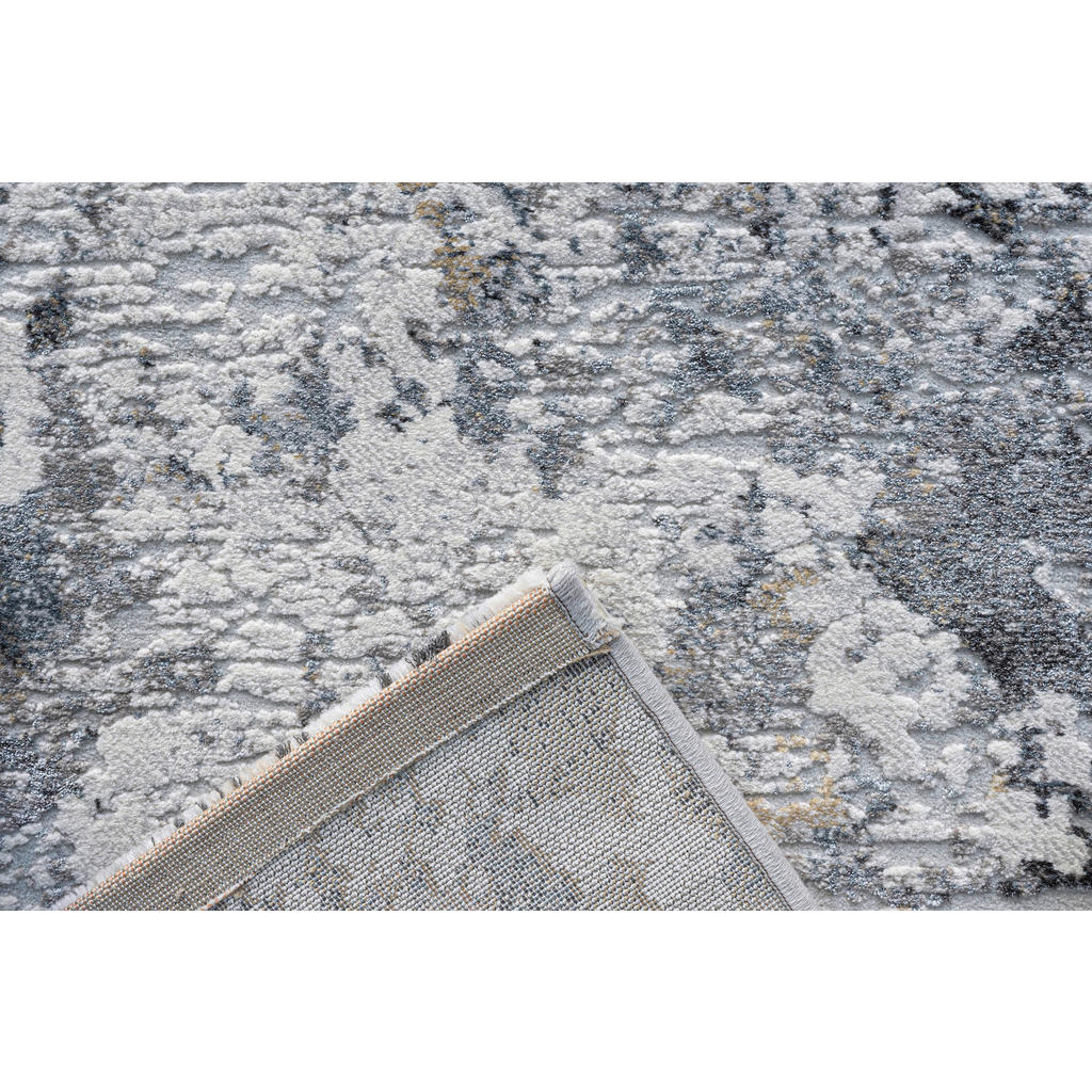 Thumbnail - Novel Webteppich Canyon, Blau, Grau, Gold, Textil, Abstraktes, rechteckig, 200x290 cm, Oeko-Tex® Standard 100, für Fußbo...