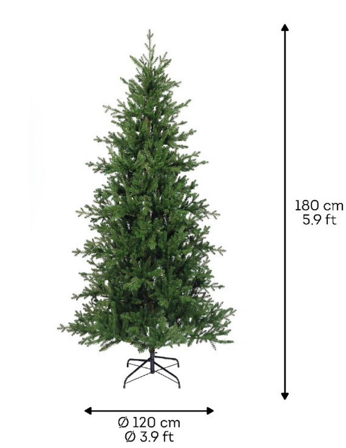 WEIHNACHTSBAUM  - Basics (120,00/120,00/180,00cm) - X-Mas