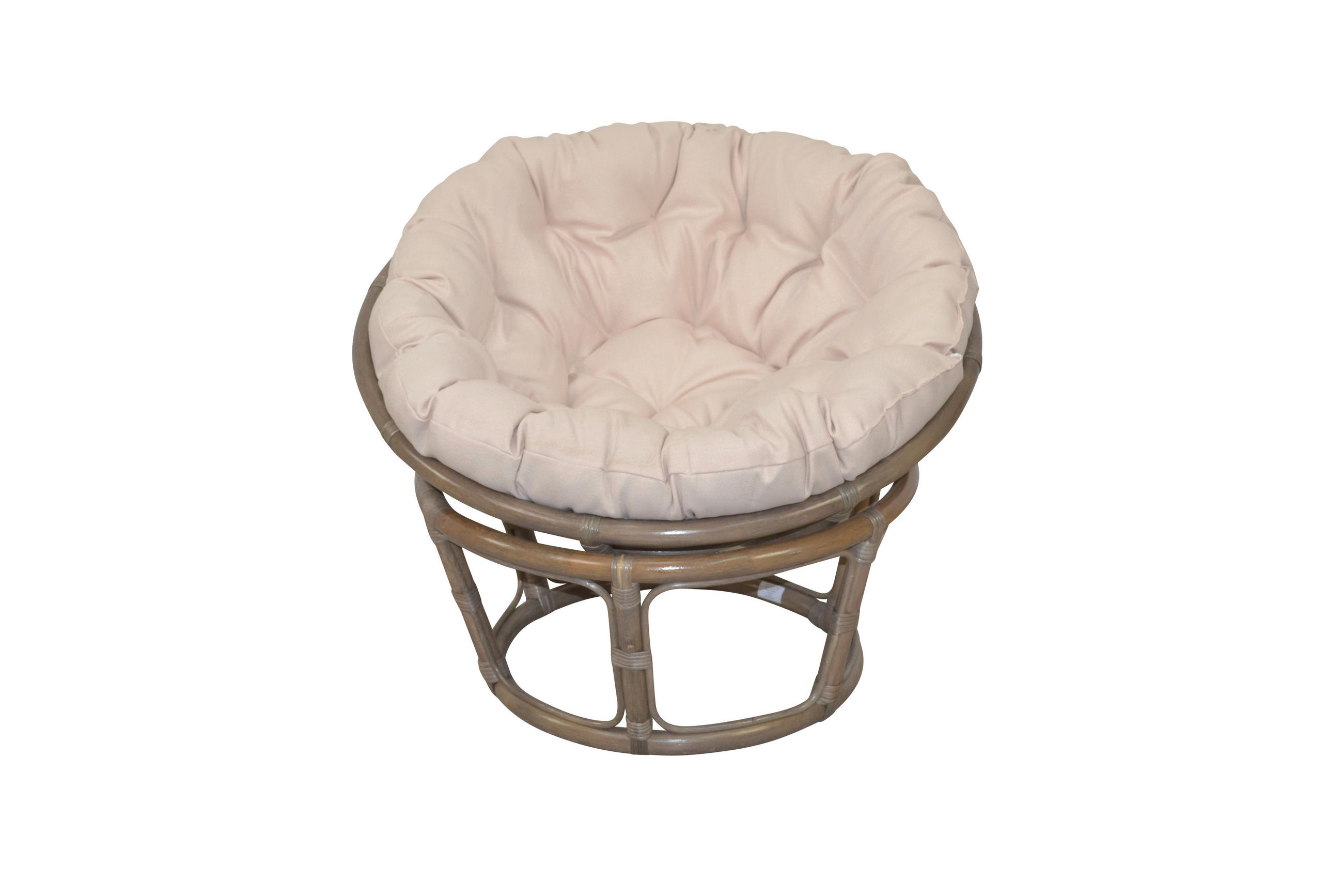 SESSEL Grau    - Creme/Grau, Natur, Holz/Textil (80/80/60cm) - MID.YOU