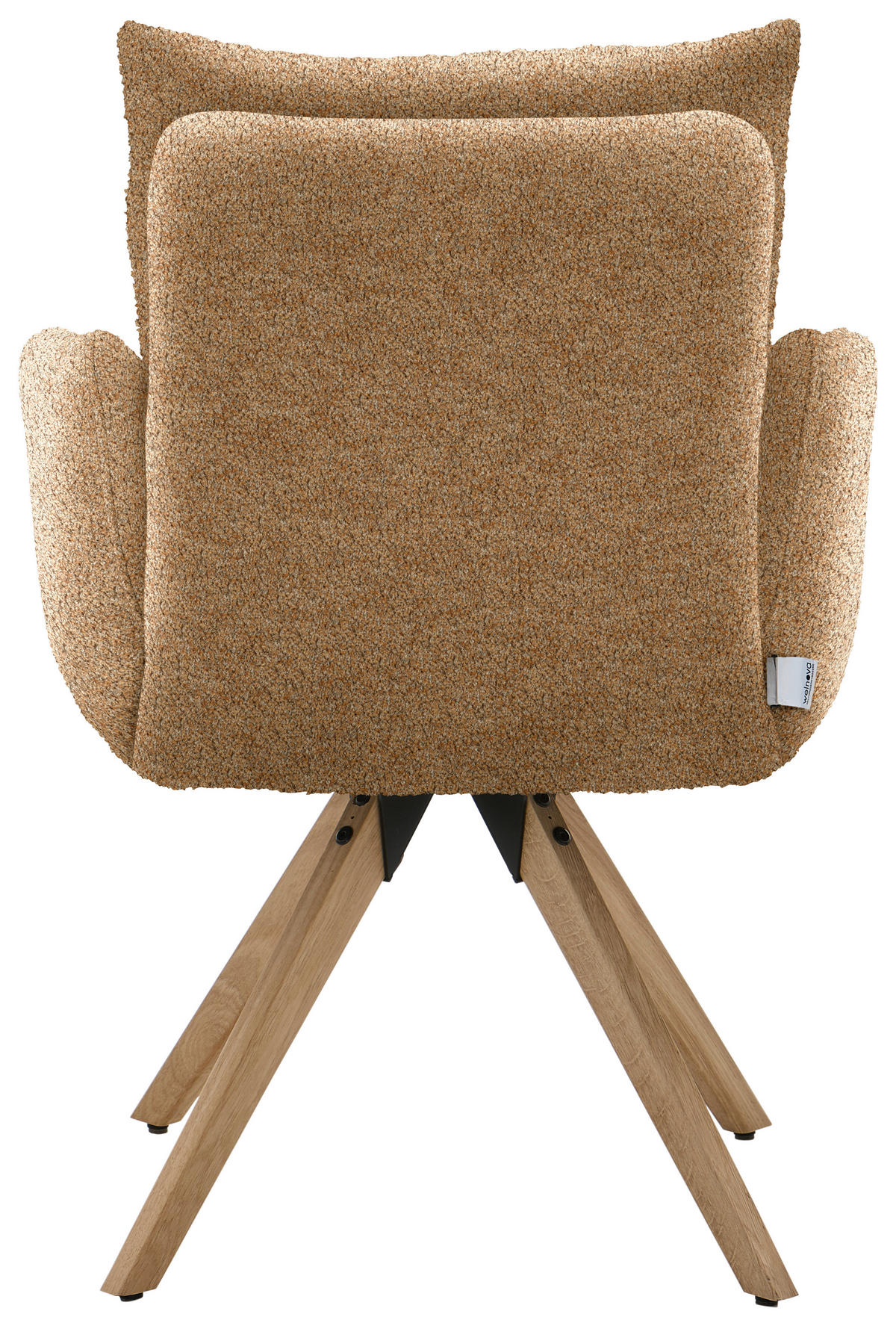 ARMLEHNSTUHL Jacquard  - Cognac/Eichefarben, Design, Holz/Textil (62/86/68cm) - Welnova