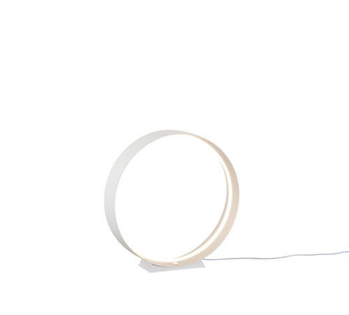 STOLNÁ LED LAMPA, diaľkový ovládač, 45/45 cm  - biela/strieborná, Konventionell, kov (45/45cm) - Musterring