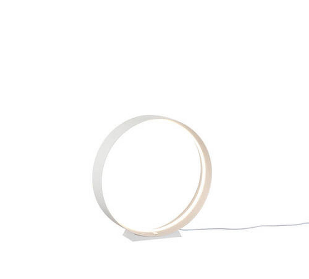 LED-TISCHLEUCHTE Musterring 45/45 cm   - Silberfarben/Weiß, KONVENTIONELL, Metall (45/45cm) - Musterring