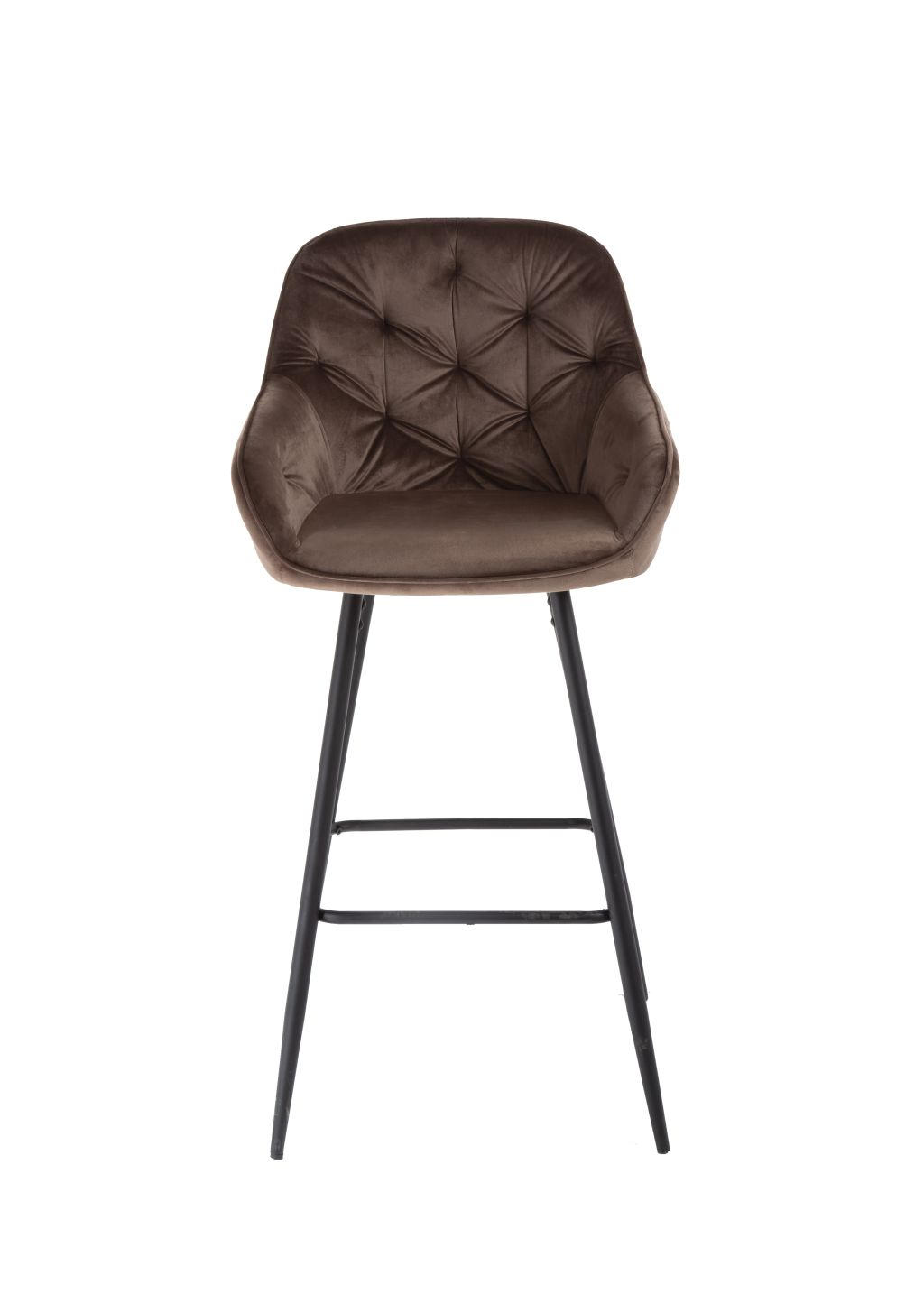 BAROVÁ STOLIČKA, hnedá - hnedá/čierna, Design, kov/textil (55/107/53cm) - Carryhome