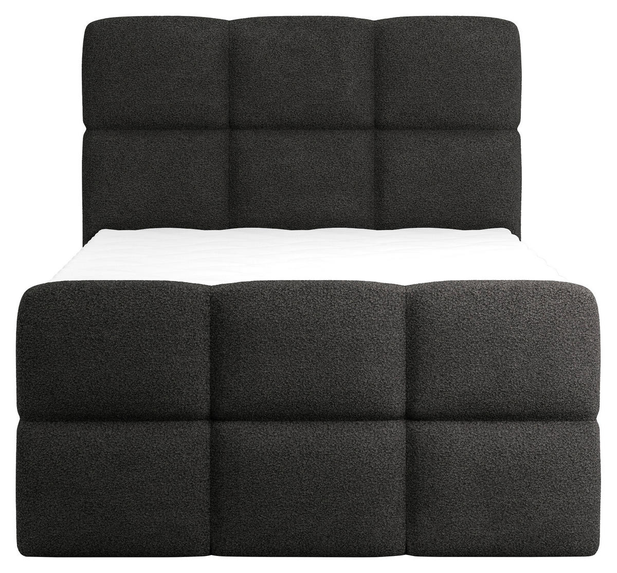 BOXBETT 120/200 cm  in Schwarz  - Schwarz, Design, Holzwerkstoff/Kunststoff (120/200cm) - Xora