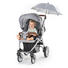 KINDERWAGENSONNENSCHIRM - Schwarz/Grau, Basics, Kunststoff/Metall (70cm) - Reer