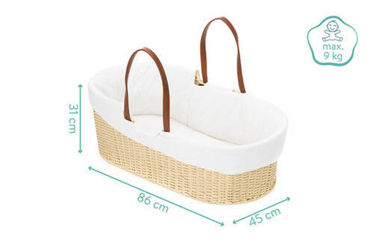 STUBENWAGEN Moseskorb   - Weiss/Naturfarben, Basics, Papier/Textil (88/30/48cm) - Fillikid