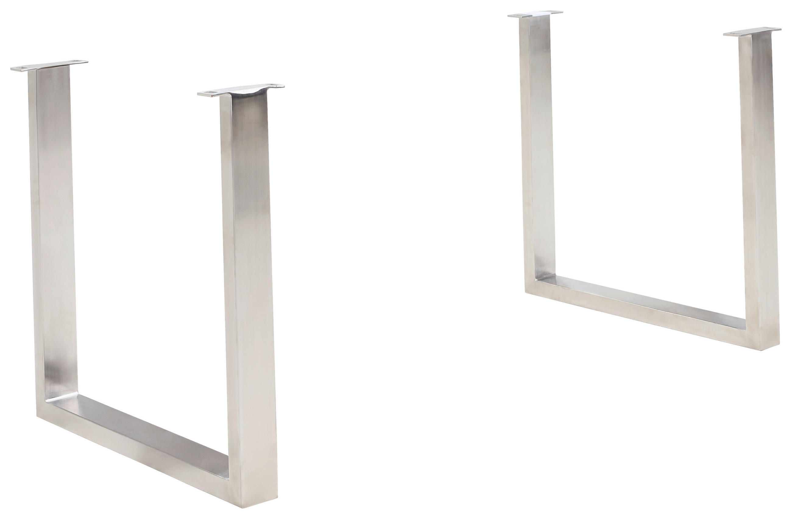 TISCHGESTELL Edelstahlfarben  - Edelstahlfarben, Design, Metall (78/8/73cm) - Valdera