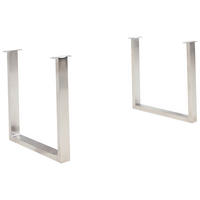 TISCHGESTELL Edelstahlfarben  - Edelstahlfarben, Design, Metall (78/8/73cm) - Valdera