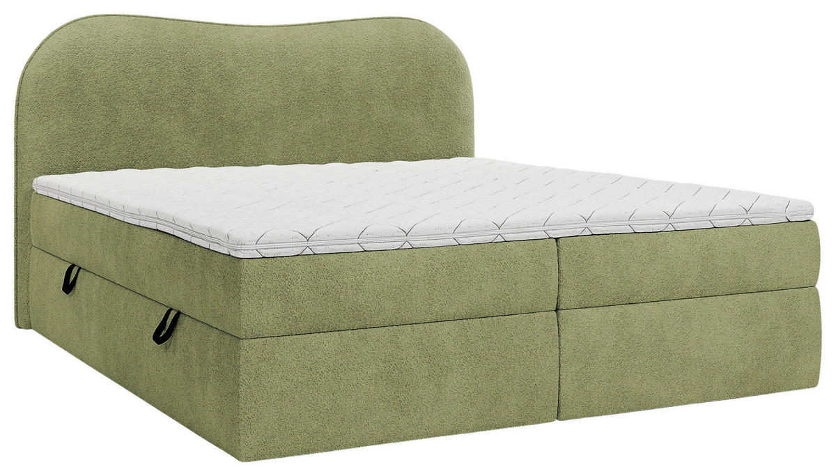 BOXBETT 180/200 cm  in Grün  - Schwarz/Grün, Design, Holz/Holzwerkstoff (180/200cm) - Chameo