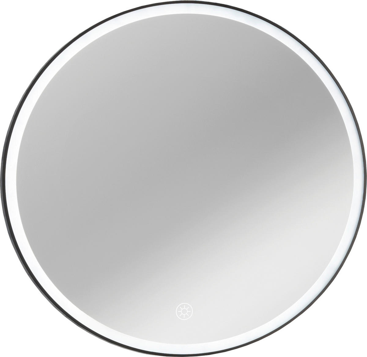 BADEZIMMERSPIEGEL 80/80/3,1 cm  - Schwarz, MODERN, Glas (80/80/3,1cm) - Voleo