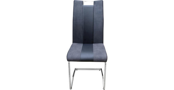 SCHWINGSTUHL in Stahl Lederlook, Mikrofaser - Chromfarben/Grau, Design, Textil/Metall (42,50/99,50/56cm) - Carryhome