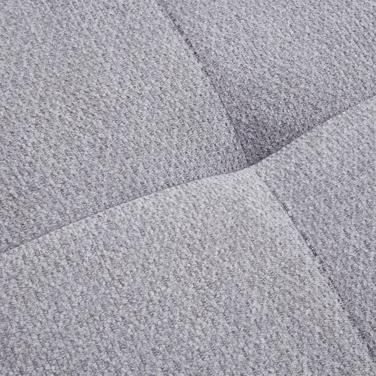 ECKSOFA in Chenille Grau  - Schwarz/Grau, Modern, Textil/Metall (182/290cm) - Hom`in
