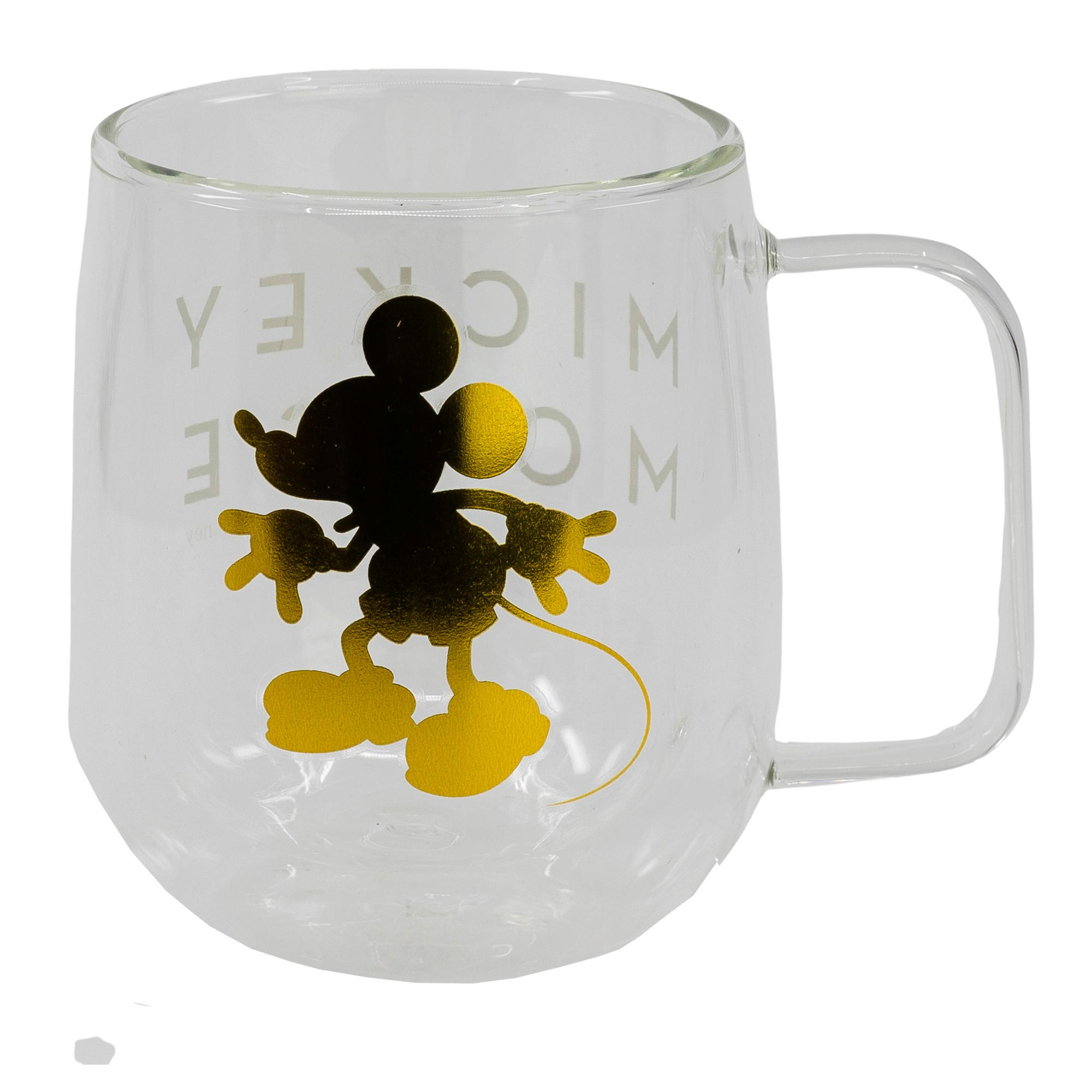 Disney Teeglas Mickey Mouse Klar, Gold, Transparent