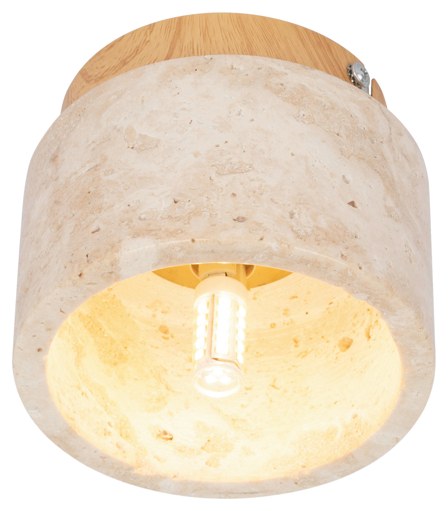 DECKENLEUCHTE  12/10 cm    - Beige, Design, Stein/Metall (12/10cm) - Collet's Monde