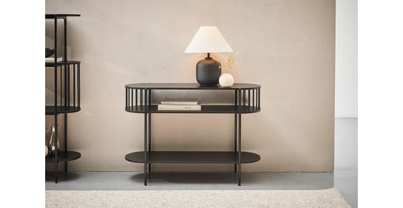 KONSOLENTISCH Schwarz  - Schwarz, Trend, Holzwerkstoff/Metall (110/39/76cm) - Xora