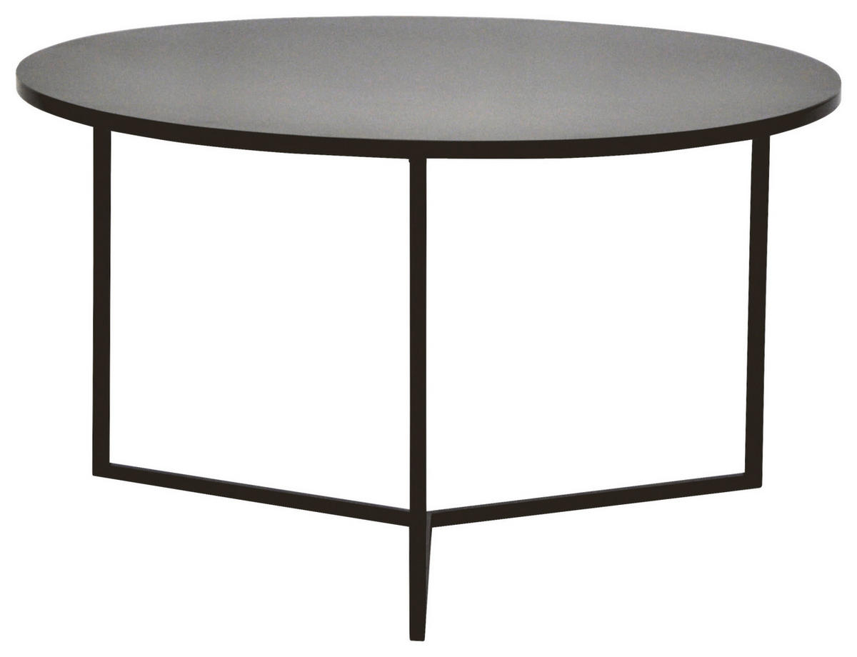 COUCHTISCH in Metall 80/80/46 cm  - Schwarz, Design, Metall (80/80/46cm) - Novel