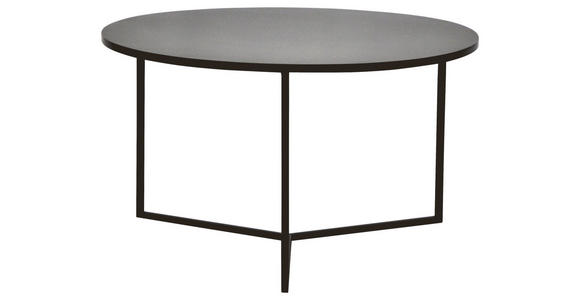COUCHTISCH 80/80/46 cm rund Schwarz - Schwarz, Design, Metall (80/80/46cm) - Novel