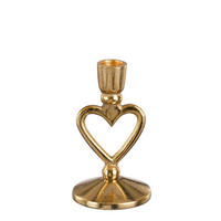 SVEČNIK - zlate barve, Basics, kovina (7.5/7.0/15cm)