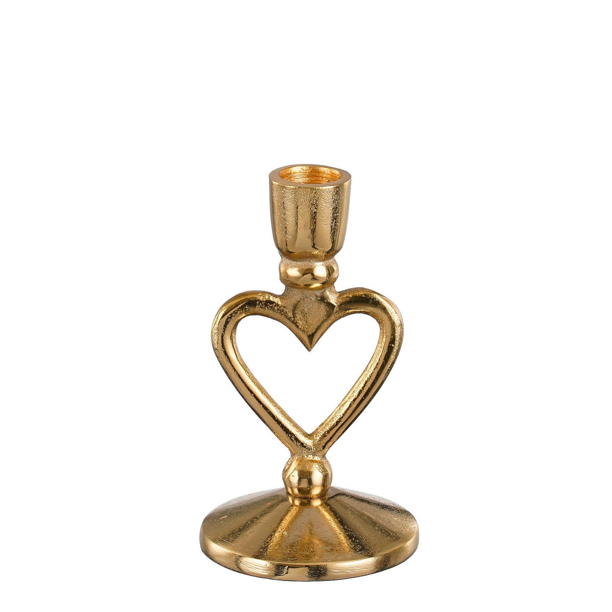 SVEČNIK - zlate barve, Basics, kovina (7.5/7.0/15cm)