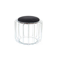 BEISTELLTISCH in Metall, Kunststoff, Glas, Textil, Holzwerkstoff 50/50/45 cm  - Silberfarben/Schwarz, Basics, Glas/Holzwerkstoff (50/50/45cm) - Kayoom