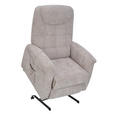 FERNSEHSESSEL in Chenille, Flachgewebe Grau  - Schwarz/Grau, KONVENTIONELL, Kunststoff/Textil (83/113/92cm) - Xora