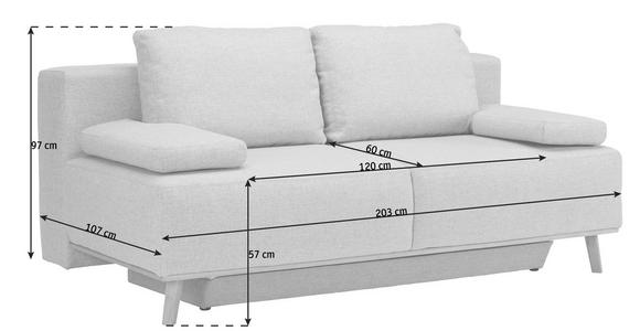 BOXSPRINGSOFA Hellgrau - Hellgrau, MODERN, Holz/Textil (203/97/107cm) - Dieter Knoll