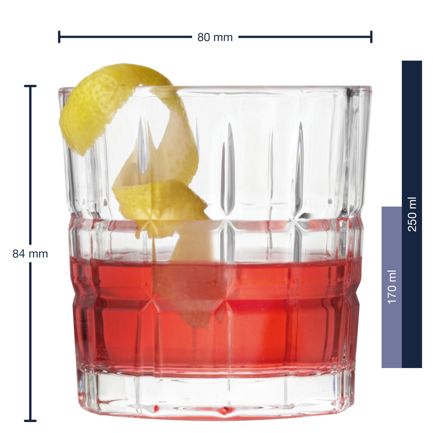 WHISKY-GLÄSERSET 250 ml 4-teilig  - Klar, Design, Glas (18/12/9cm) - Leonardo