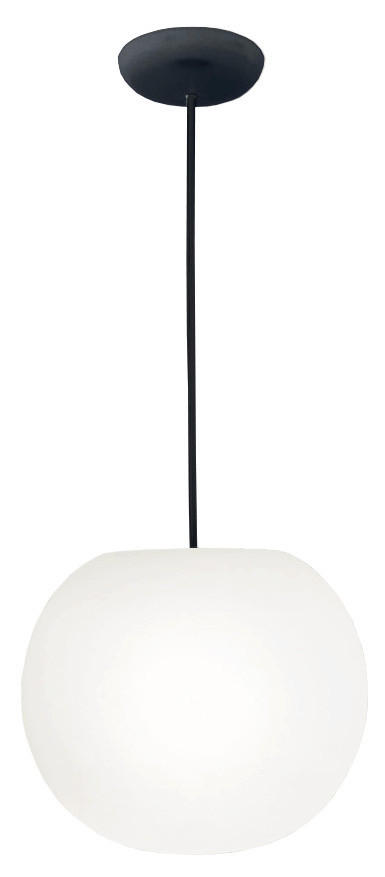 HÄNGELEUCHTE ACAI 26/150 cm   - Schwarz/Weiß, KONVENTIONELL, Glas/Metall (26/150cm)