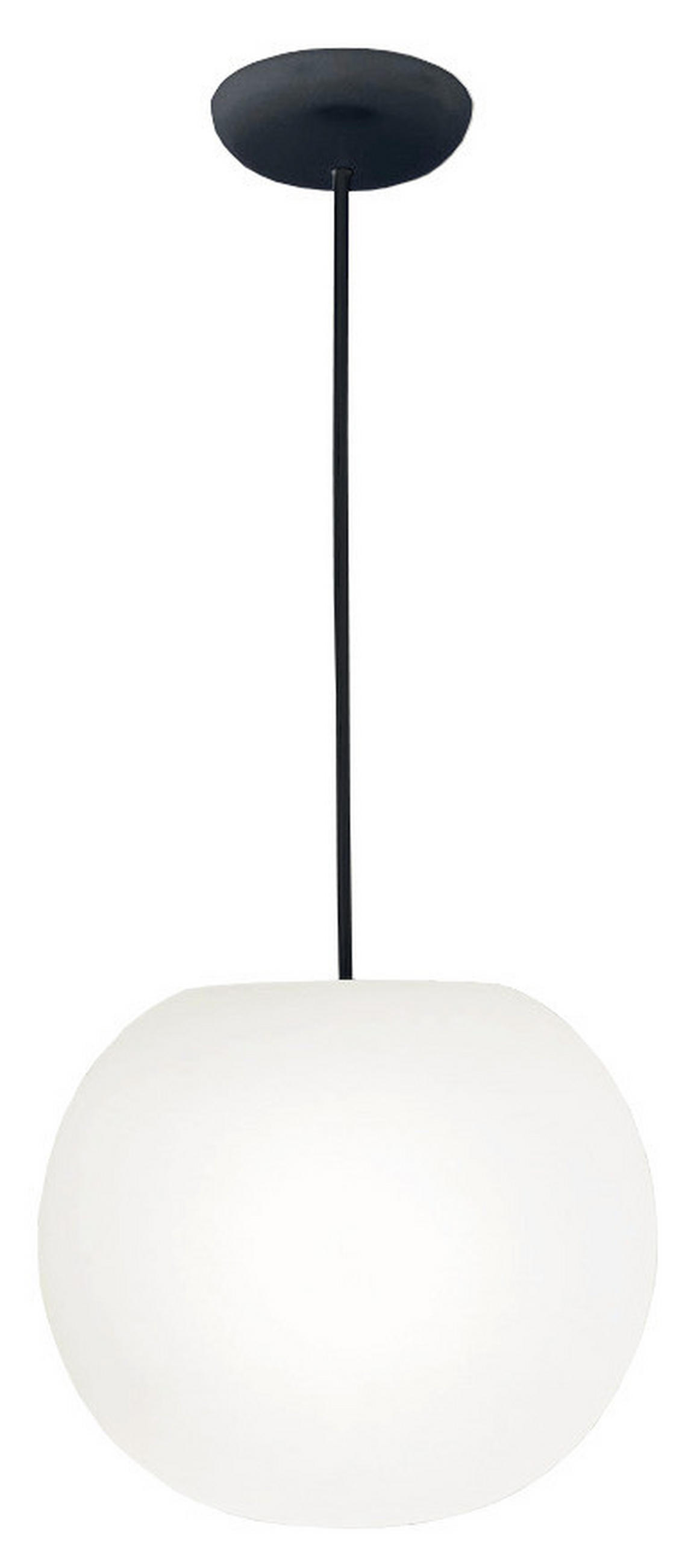 HÄNGELEUCHTE ACAI 26/150 cm   - Schwarz/Weiß, KONVENTIONELL, Glas/Metall (26/150cm)