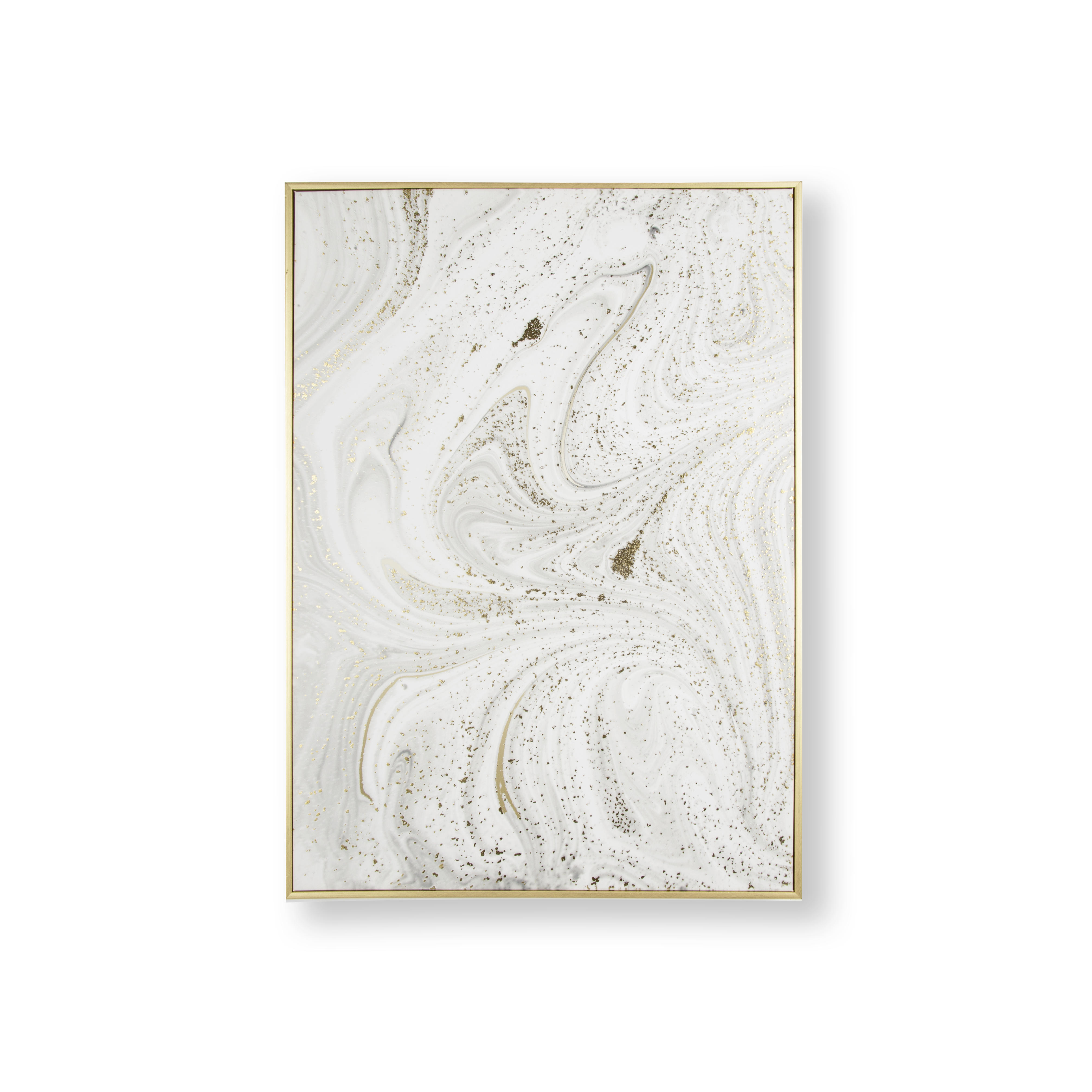 BILD Steine  - Goldfarben/Weiß, Basics, Holzwerkstoff/Textil (50/70/3cm)