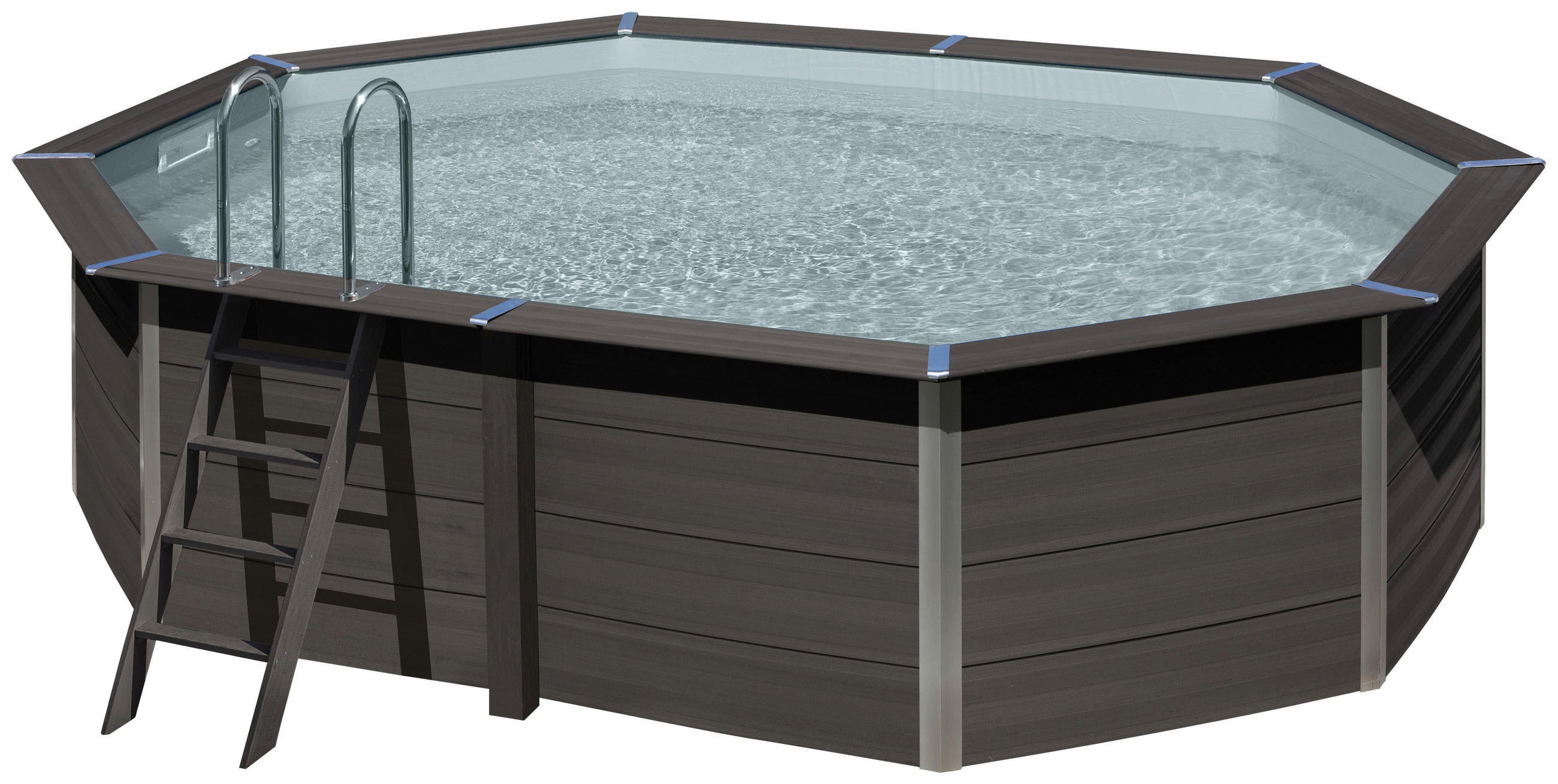SCHWIMMBECKEN GRE KPCOV52L KPC0V52L 524/386/124 cm  - Grau, KONVENTIONELL, Holzwerkstoff (524/386/124cm) - Gre