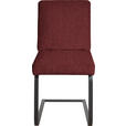 SCHWINGSTUHL  in Stahl Chenille  - Rot/Schwarz, Design, Textil/Metall (46/92/60cm) - Dieter Knoll