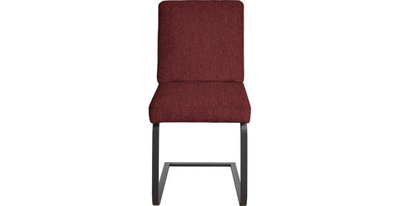 SCHWINGSTUHL  in Stahl Chenille  - Rot/Schwarz, Design, Textil/Metall (46/92/60cm) - Dieter Knoll