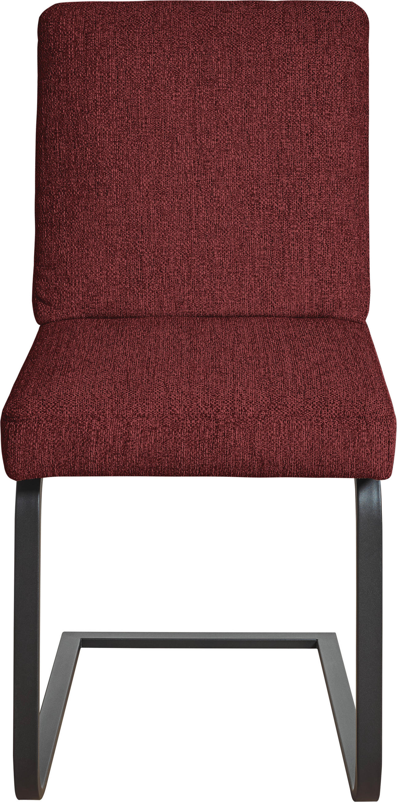 SCHWINGSTUHL  in Stahl Chenille  - Rot/Schwarz, Design, Textil/Metall (46/92/60cm) - Dieter Knoll