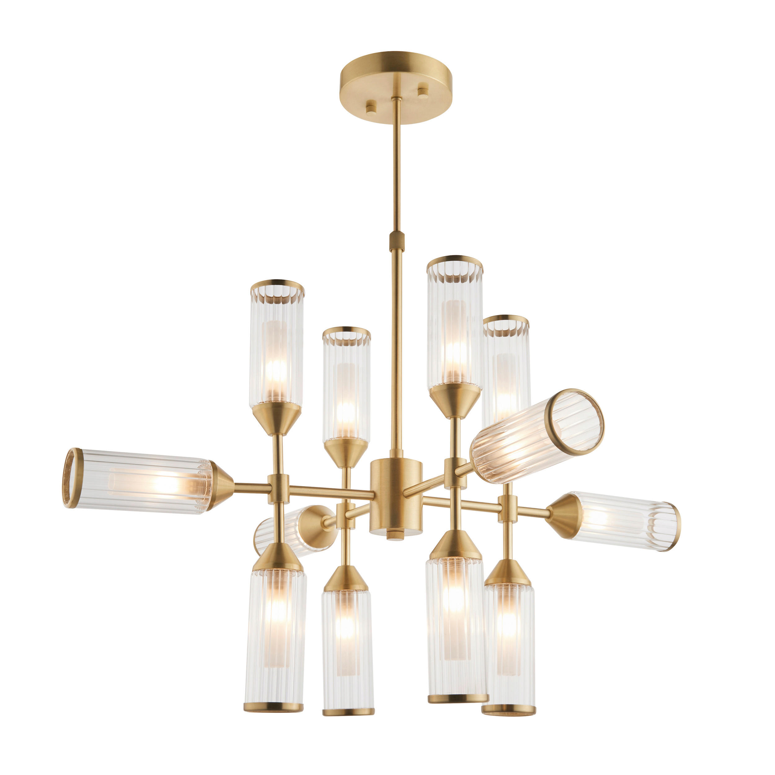 DECKENLEUCHTE    73.5/82/73.5 cm  - Messingfarben, KONVENTIONELL, Glas (73.5/82/73.5cm) - ENDON