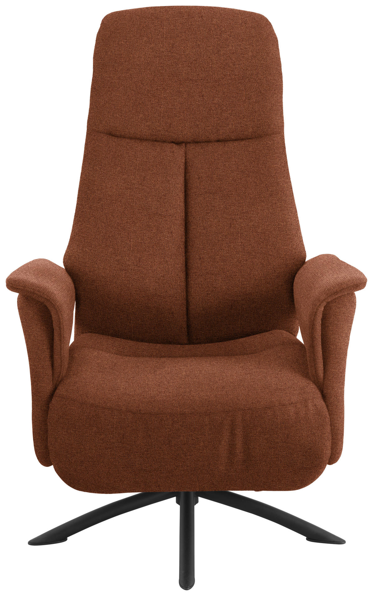 RELAXSESSEL in Textil Cognac  - Cognac/Schwarz, Design, Textil/Metall (73/108/86cm) - Welnova