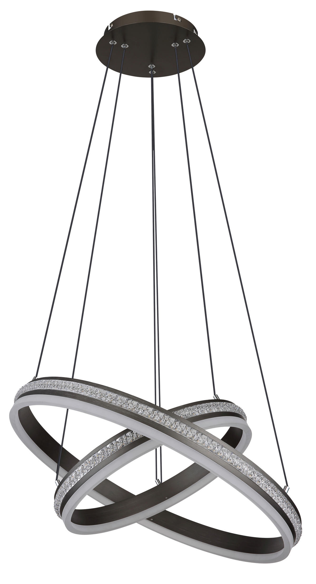 VISEČA LED-SVETILKA   //2700-6000 K/230 V/ - barve titana/opal, Design, kovina/umetna masa (60/120cm) - Globo