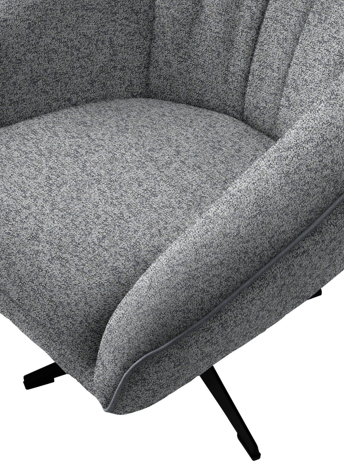 FÅTÖLJ i textil grå  - svart/grå, Design, metall/textil (80/78/80cm) - MID.YOU