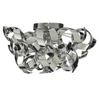 TAKLAMPA Curls 45/27 cm  - kromfärg, Modern, metall/plast (45/27cm)