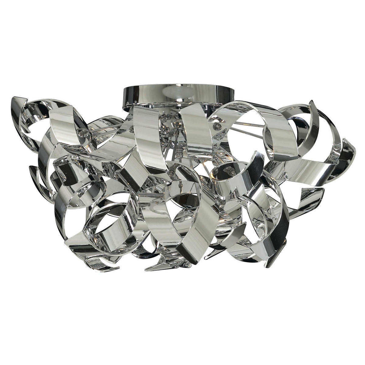 TAKLAMPA Curls 45/27 cm  - kromfärg, Modern, metall/plast (45/27cm)