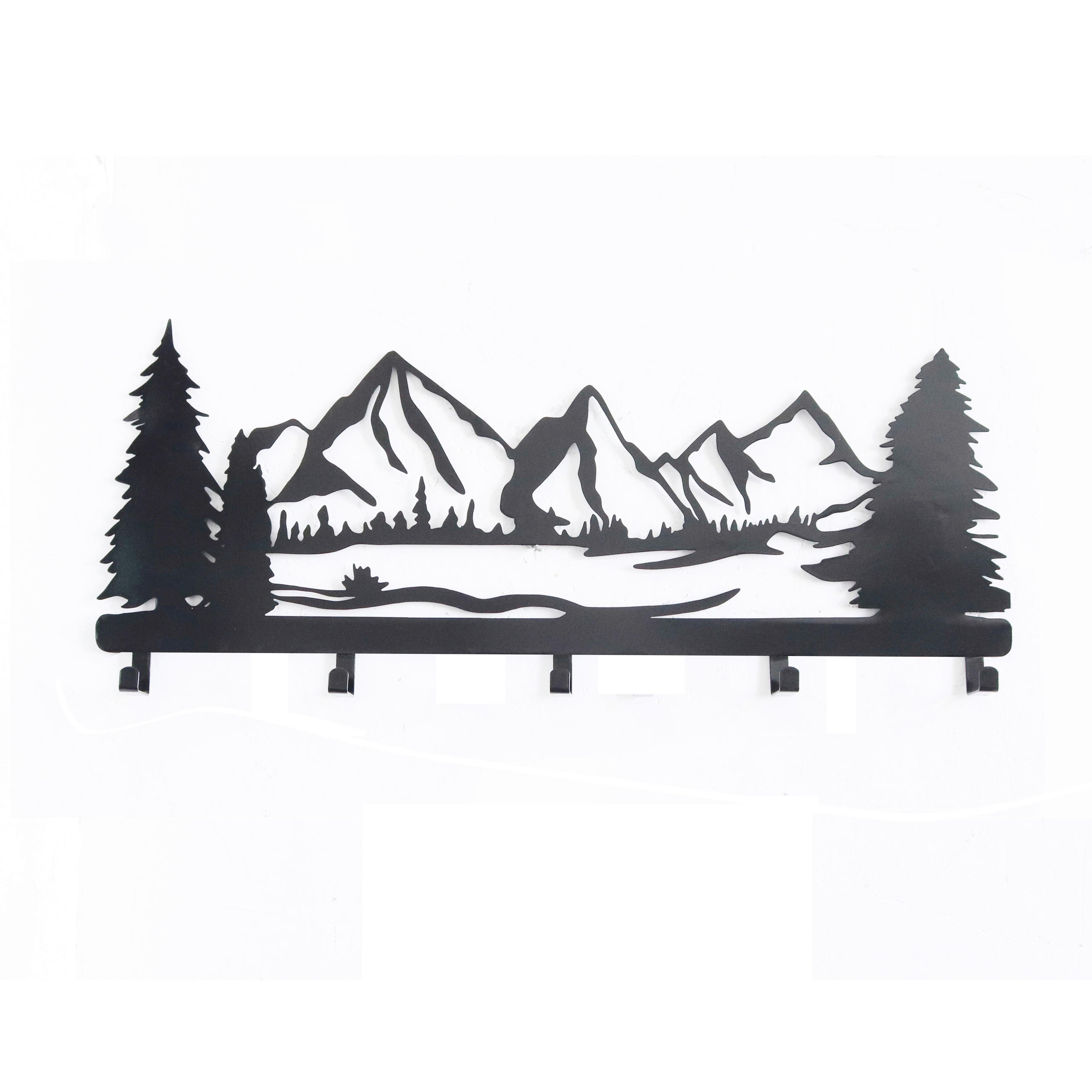 HAKENLEISTE  in Schwarz  - Schwarz, Basics, Metall (70/30/4,5cm) - Ambia Home