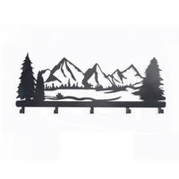 STENSKI OBEŠALNIK - črna, Basics, kovina (70/30/4,5cm) - Ambia Home