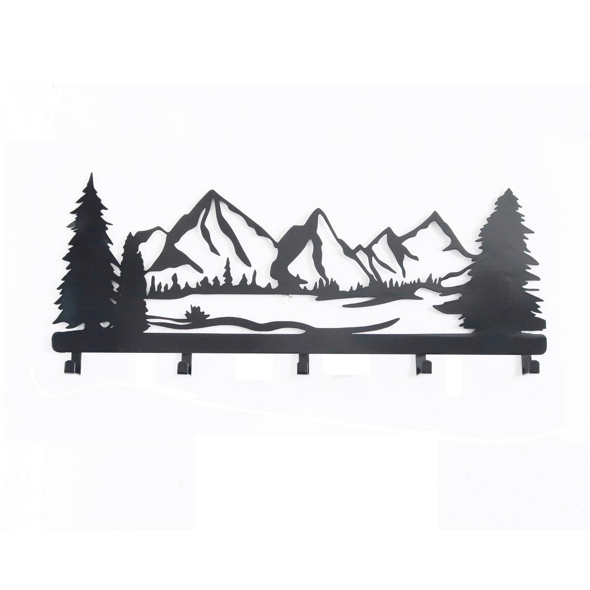 STENSKI OBEŠALNIK - črna, Basics, kovina (70/30/4,5cm) - Ambia Home