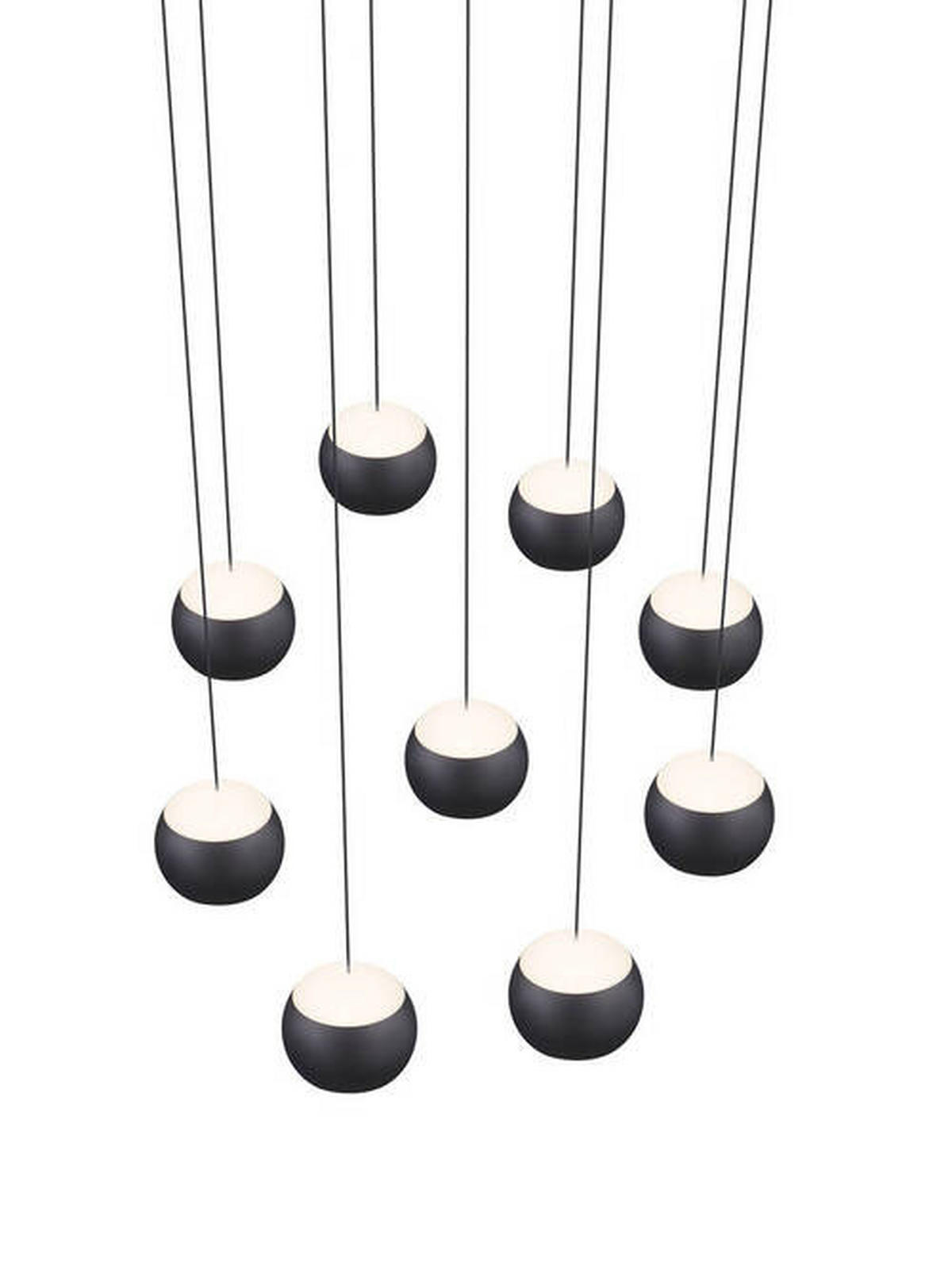 ZÁVĚSNÉ LED SVÍTIDLO, 54,0/200,0 cm  - černá/průhledné, Design, kov/plast (54,0/200,0cm) - Trio Leuchten
