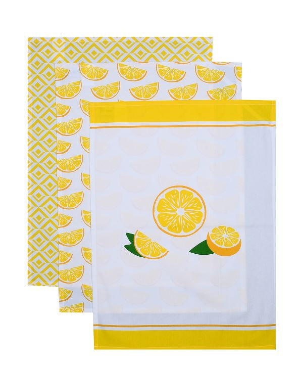 KONYHARUHASZETT 3 részes sárga, fehér  - sárga/fehér, Konventionell, textil (50/70cm) - Esposa